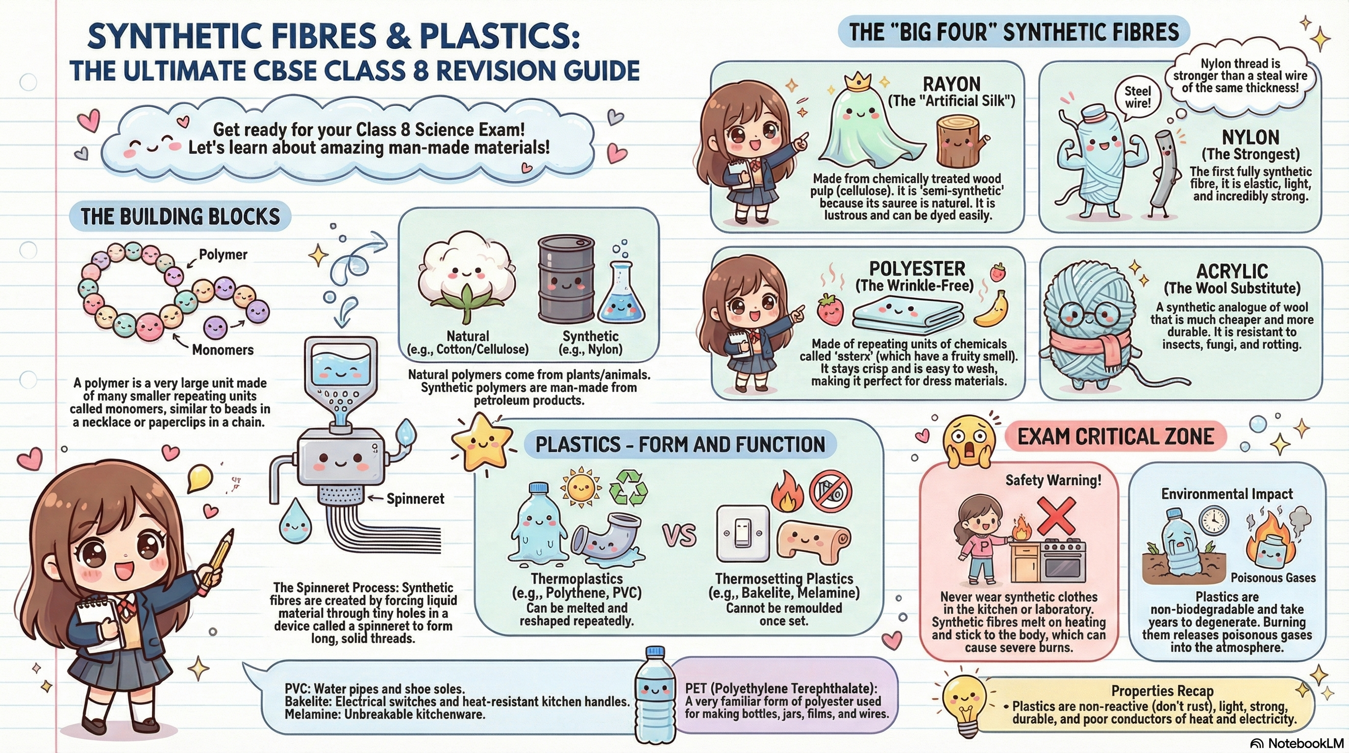 Synthetic Fibres and Plastics Class 8