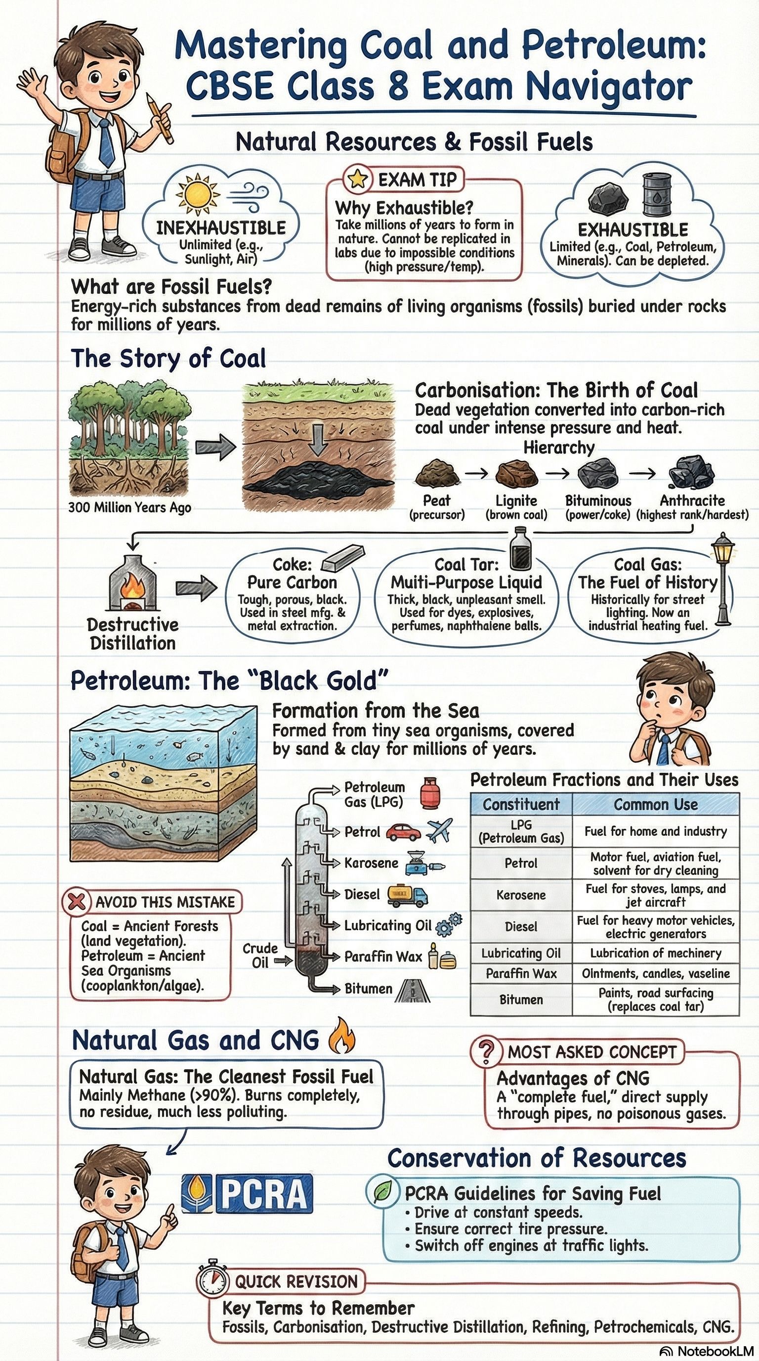 coal and petroleum mind map
