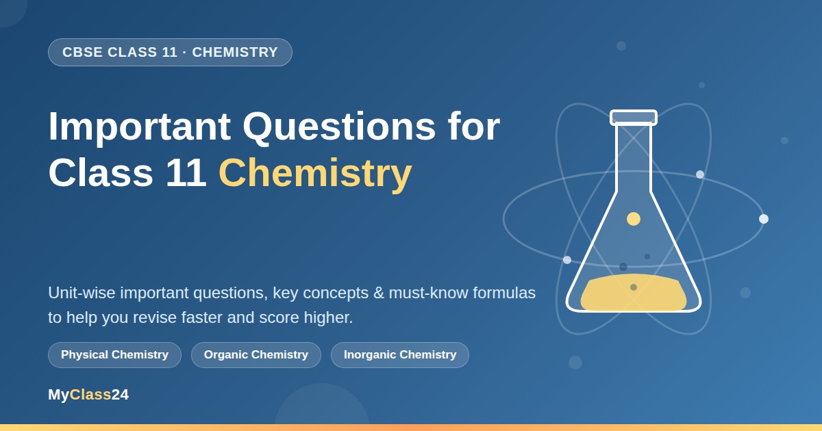Important Questions for CBSE Class 11 Chemistry