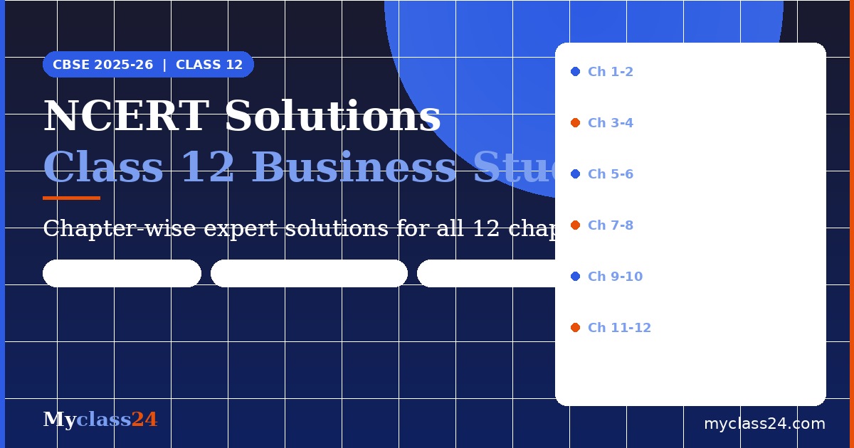 NCERT Solutions for Class 12 Business Studies