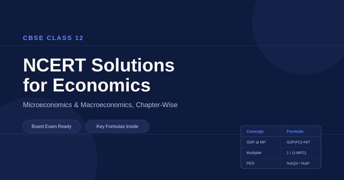 NCERT Solutions for Class 12 Economics